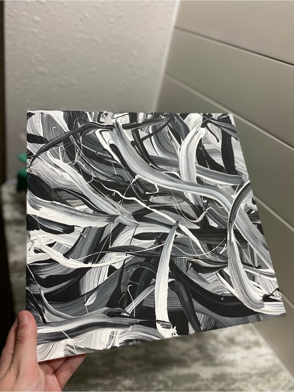 Black & White Abstract Canvas Art - Picture 7 of 7